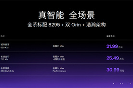 极越01全系下调3万 最低起售价仅21.99万元