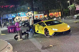 外卖员撞上兰博基尼跑车案例解读：禁止掉头路口能否左转存在争议