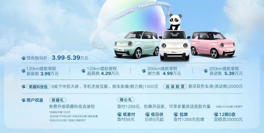专为年轻人打造，吉利熊猫mini正式出道，3.99万元起售