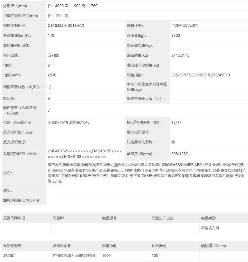 广汽传祺E8申报图曝光，侧滑门+插混，最佳家用MPV