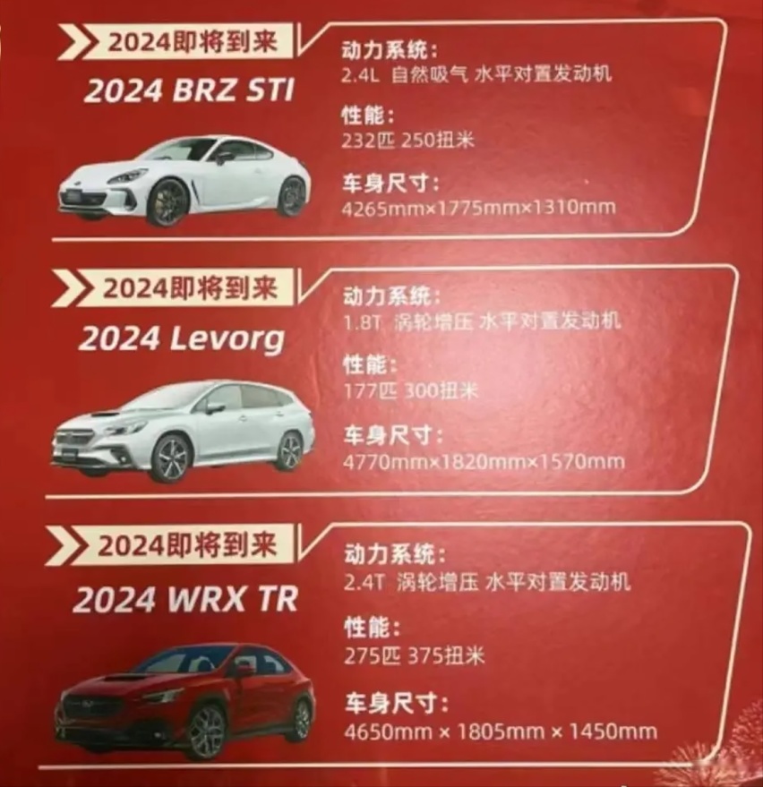 斯巴鲁将引入3款新车，BRZ/Levorg在列，新能源大潮下还好卖吗？