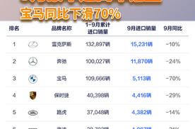 9月豪华进口车销量出炉，宝马大跌70%，进口豪车不吃香了？