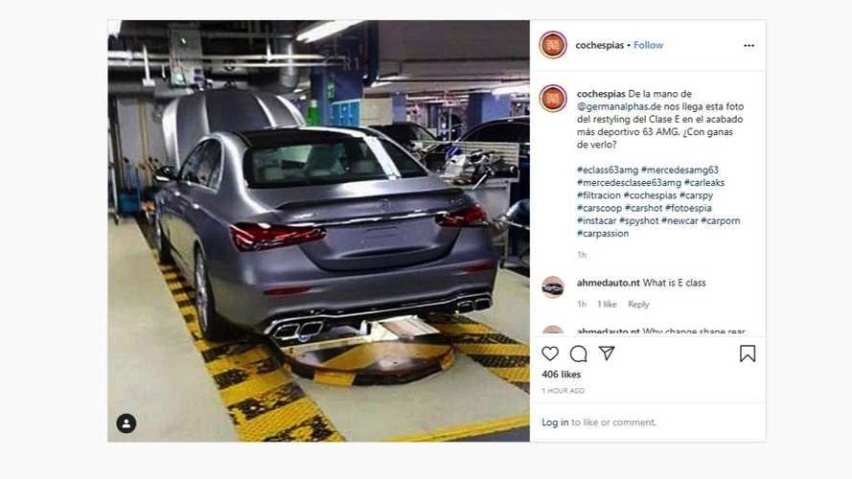 2021年梅赛德斯-AMG E63的外观图再次曝光