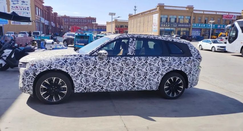 国产马自达CX-90路试曝光，三排座中大型SUV，外观内饰与海外同步