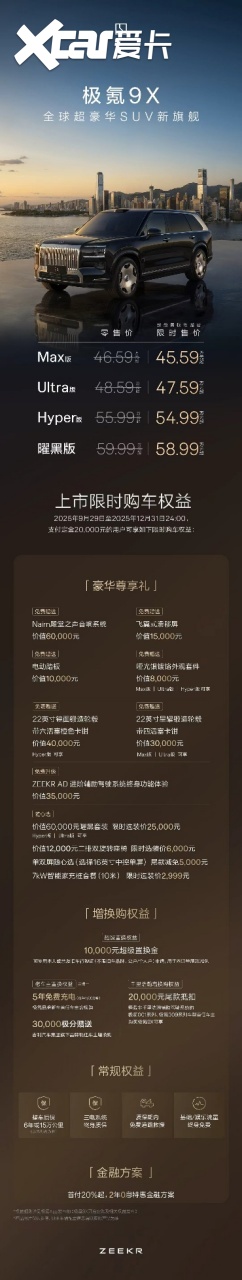 【新闻稿】限时售价45.59万元起，新一代豪华旗舰SUV极氪9X正式上市1894.png