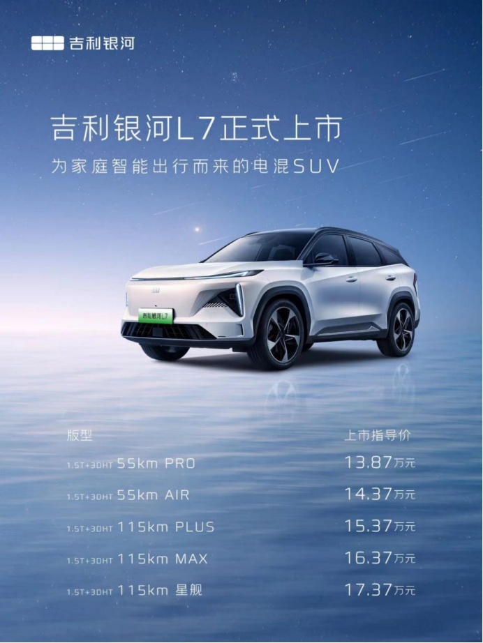 上市即“开卷”，吉利银河L7有没有这个实力？