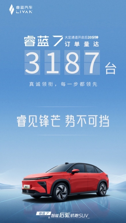 605KM续航、激光雷达，睿蓝7正式上市将真诚进行到底