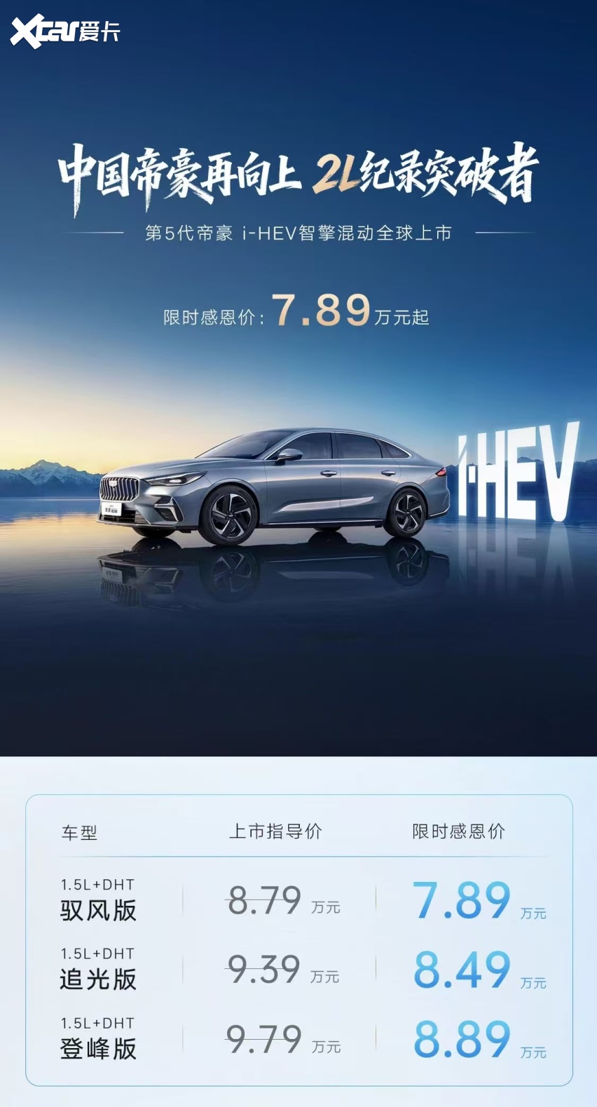 吉利动力5.0成果量产落地 浩思动力为帝豪混动提供全链路支持