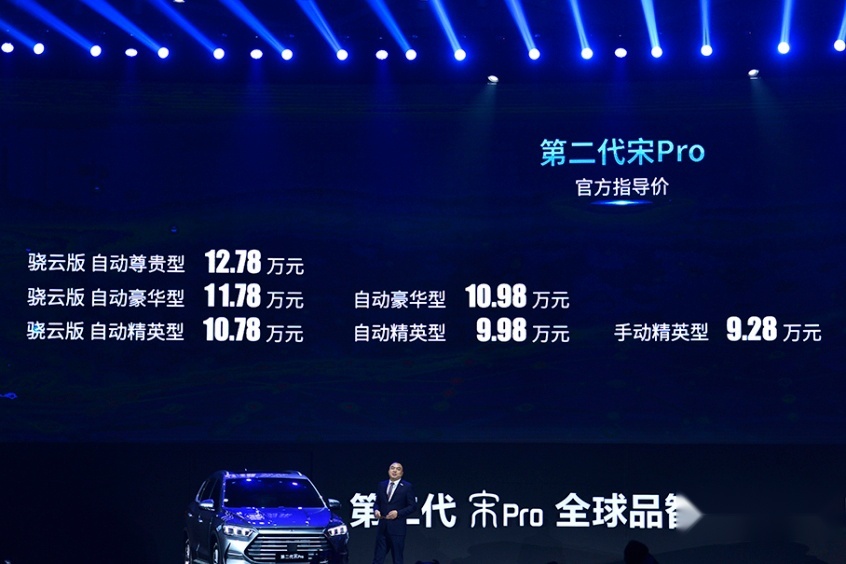 9.28万元起 新款比亚迪宋Pro正式上市