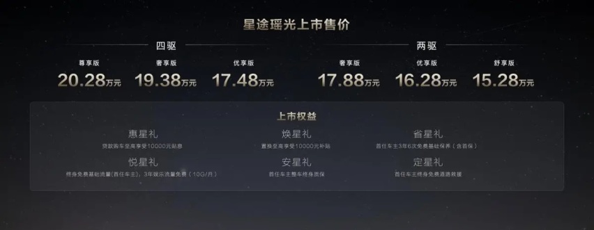 20万就能享有CDC悬挂 星途瑶光正式上市
