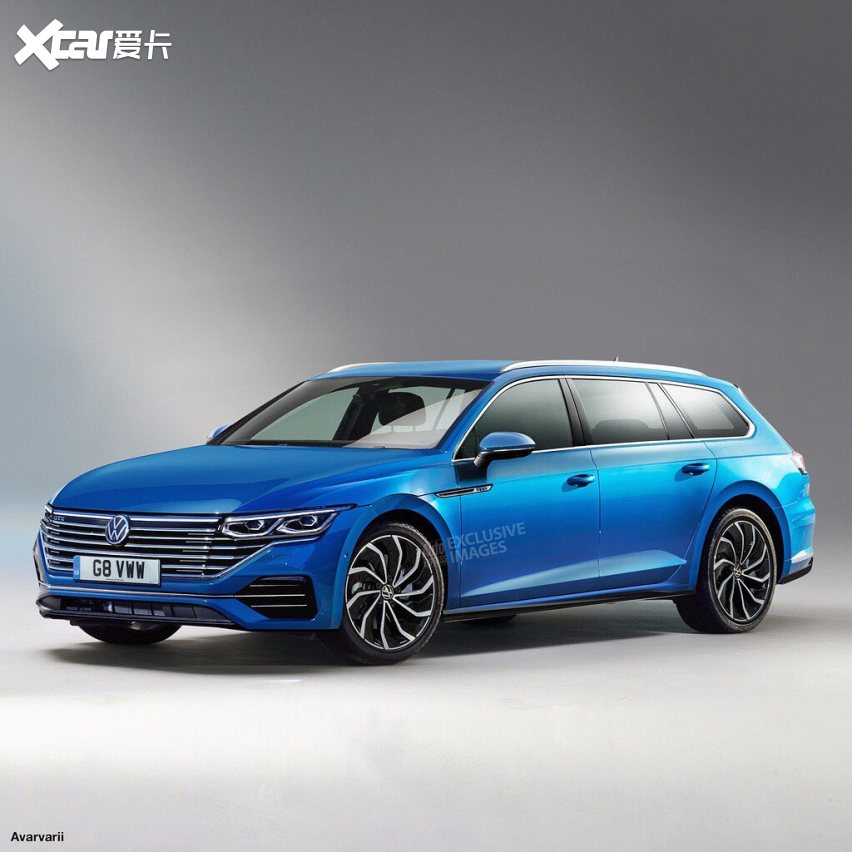 全新大众帕萨特旅行版渲染图曝光,前脸非常运动化