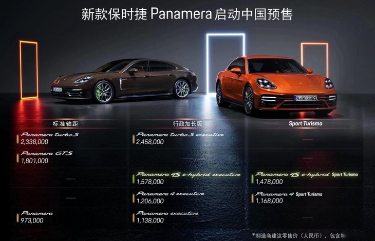 保时捷Panamera开启中国预售 或将于北京车展亮相
