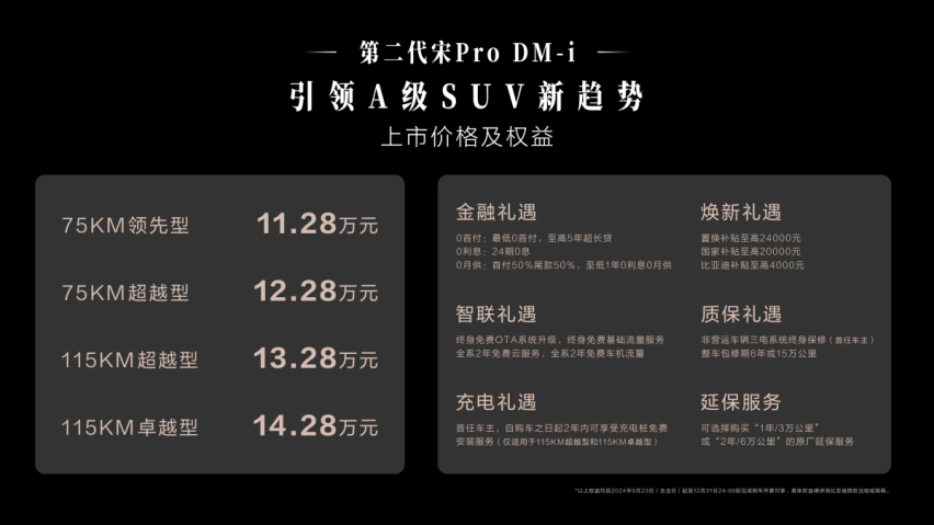 11.28万起 第二代宋Pro DM-i焕新升级上市