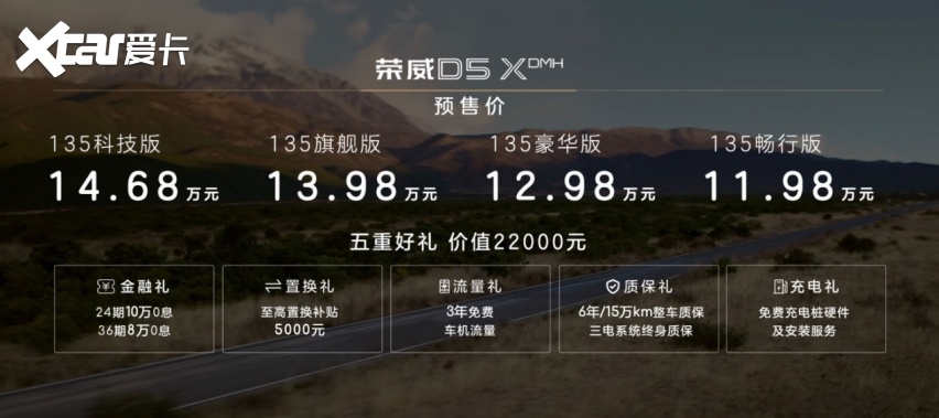 新一代爆款诞生 D5X预售11.98万起荣威全面起势