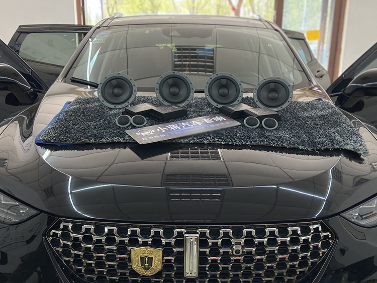 哈尔滨小蒋WEY VV7汽车音响改装前后丹拿232两分频