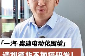一汽奥迪的电动化困境: 与其请刘德华站台不如多搞搞研发!