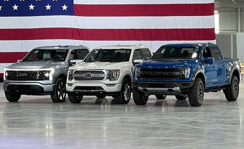 福特F-150纯电动版实车曝光，美国总统拜登亲自试驾