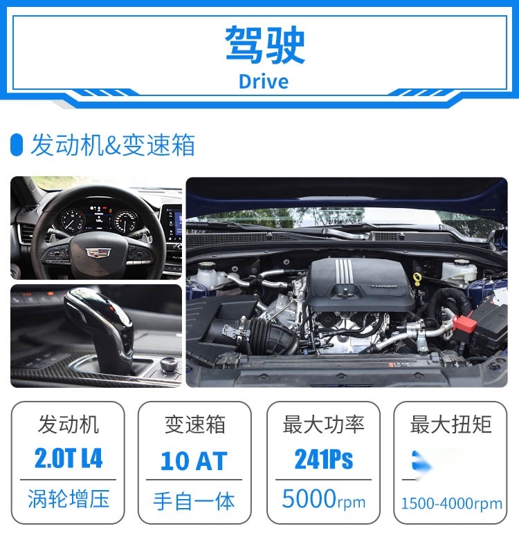 车长4米9，全系2.0T+10AT，凯迪拉克CT5有多强？