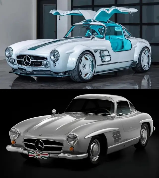 30万的特斯拉Model 3改成千万神车奔驰300SL，看完心动了！