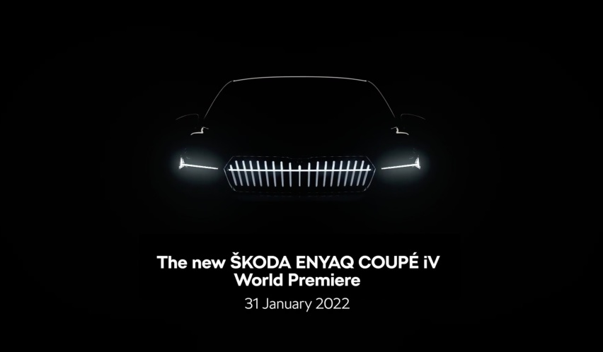 斯柯达Enyaq Coupe iV将于1月31日发布！MEB平台，造型优雅