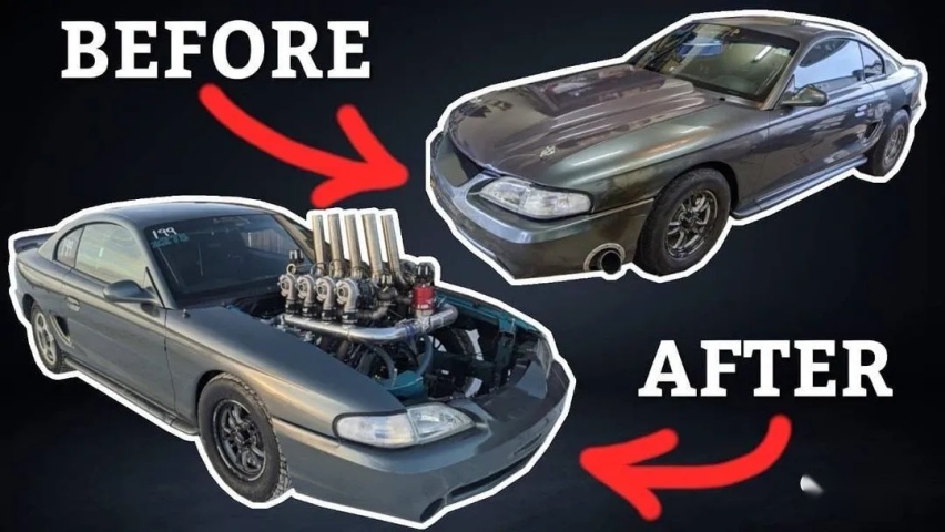 挂着8颗涡轮的福特Mustang你们见过吗？把视野都挡得严严