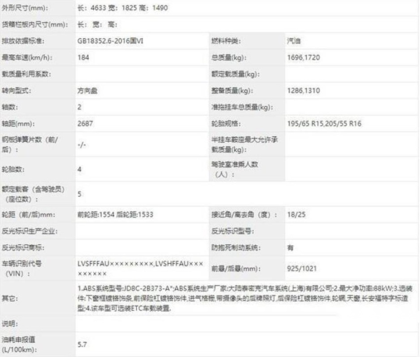采用福特全新家族设计 新一代福睿斯实车曝光