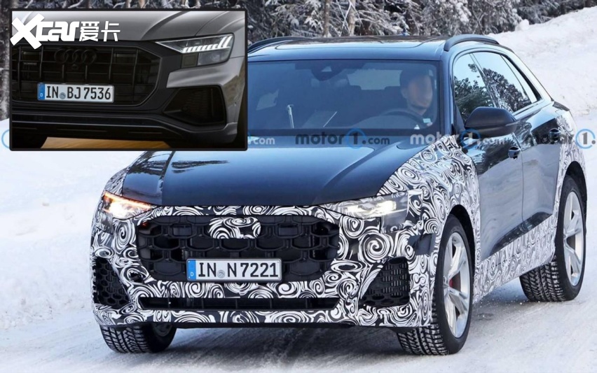 奥迪q8新款谍照曝光,换装全新中网,有望明年上半年亮相