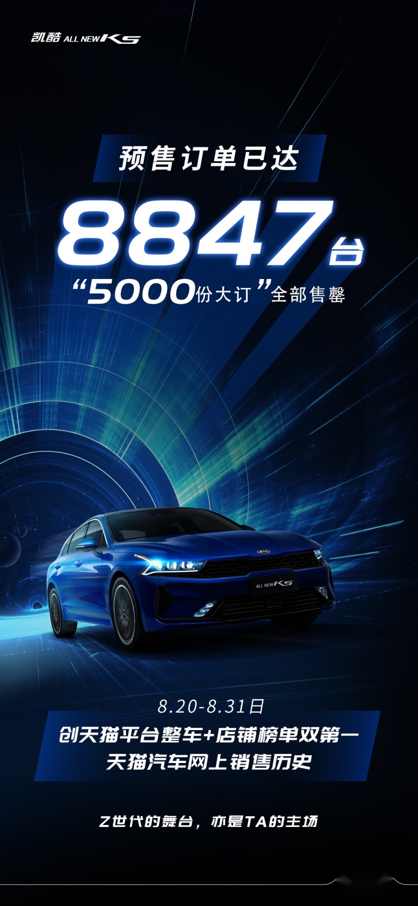 凯酷（ALL NEW K5）5000份大订脱销