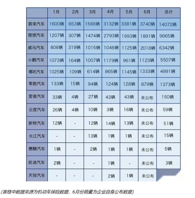 造车新势力只能活3家，看完上半年销量，还真不假？