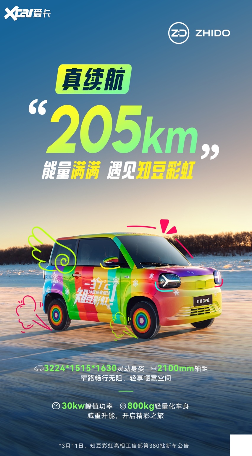续航可达205公里，知豆彩虹预告图发布，售价多少会火？