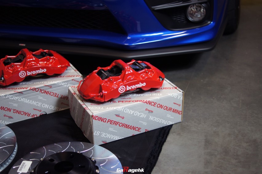 狂野之蓝，斯巴鲁WRX STI改装Brembo GT刹车套件