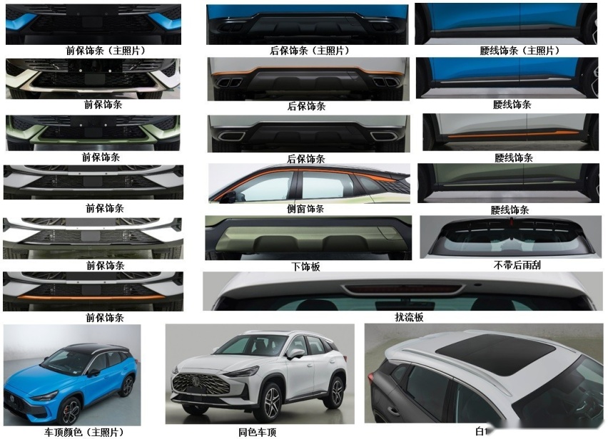 MG ONE整车图首次曝光，提供两种不同外观套件