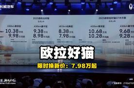 采用全新电池安全标准！2025款欧拉好猫限时换新价7.98万起