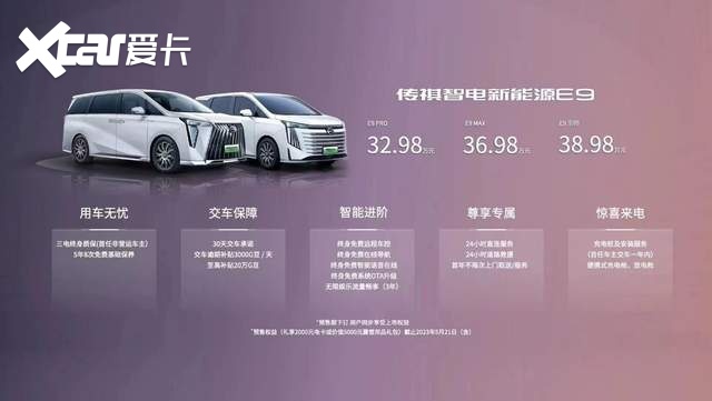 同级唯一2.0T插混，传祺E9起售32.98万