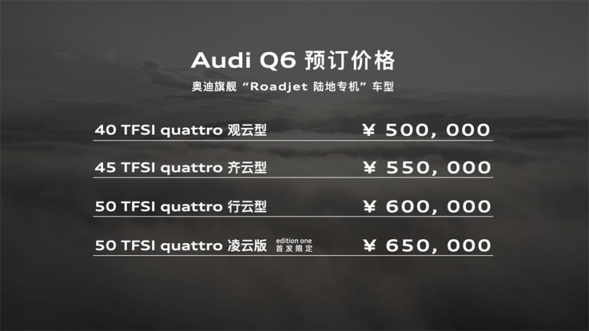 诠释豪华全尺寸SUV 上汽奥迪Q6首发 预订价格50-65万元