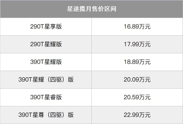 星途揽月购车手册：本土大7座代表作，哪一款最值得买？