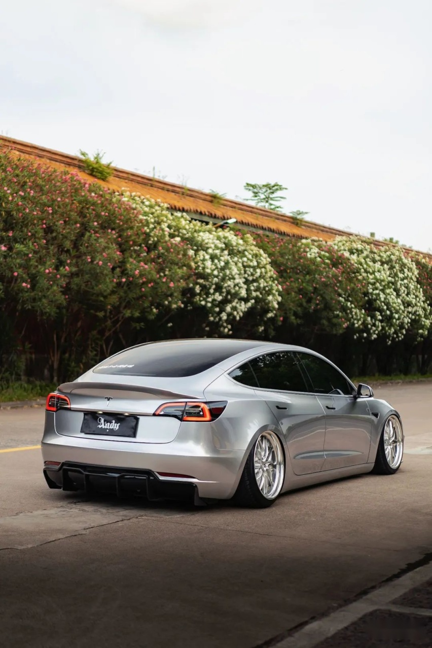 姿态风特斯拉Model 3，从迷彩战斗范变身成优雅绅士