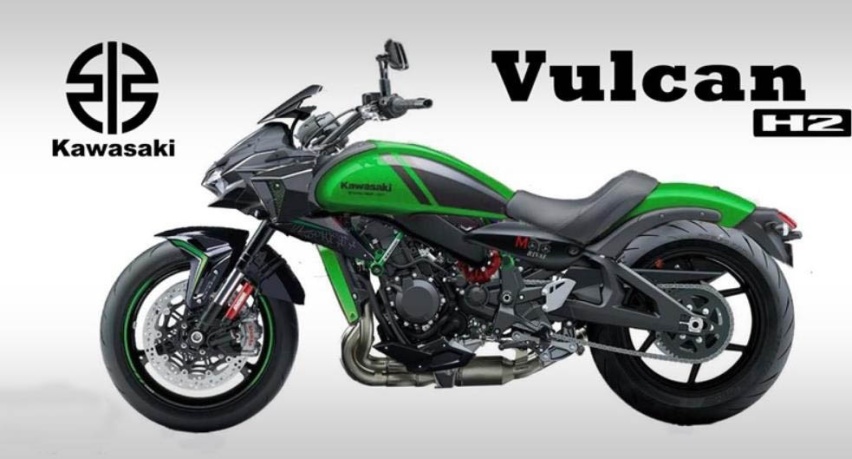 机械增压美式巡航 川崎Vulcan H2再曝新图