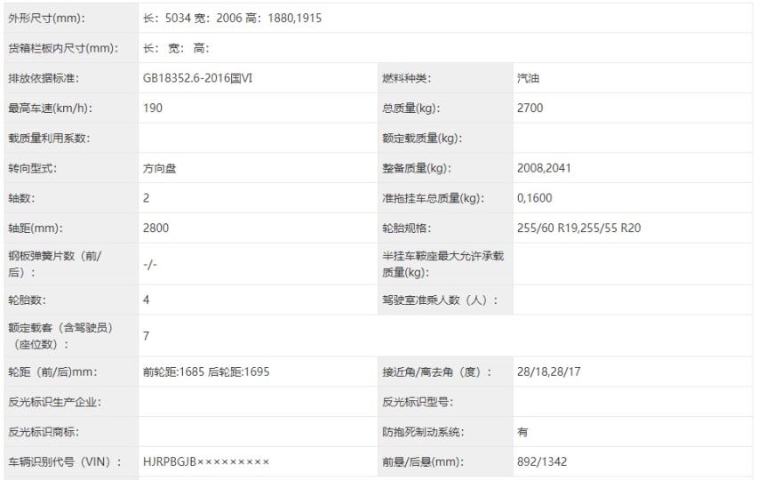 捷途旅行者7座版申报，车身加长，搭2.0T四驱，现13.99万起售