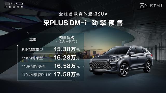 超级混动超级省，宋PLUS DM-i正式开启预售