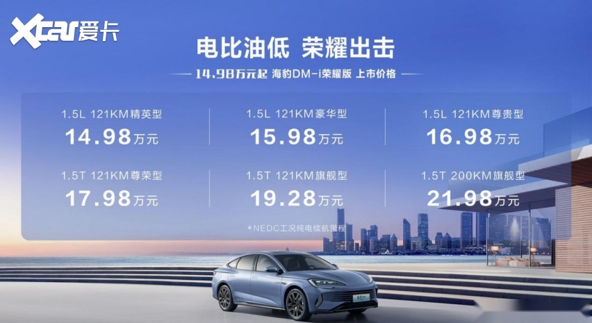 售价14.98万元起，比亚迪海豹DM-i荣耀版上市，你会选择买单吗？