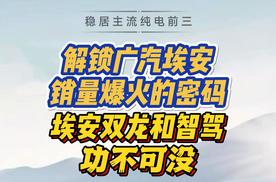 解锁广汽埃安销量爆火的密码，埃安双龙和智驾功不可没