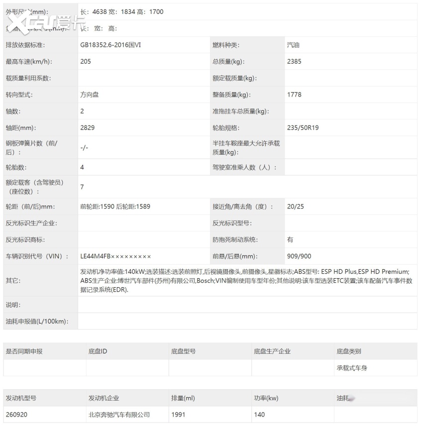 2.0T版奔驰GLA/GLB申报 捍卫豪车尊严
