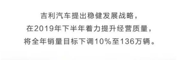 以退为进 这才是吉利下调销量目标的小心思?