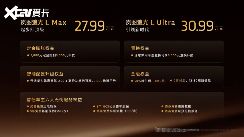 人生高光开追光！岚图追光L破晓上市 售价27.99万-30.99万元