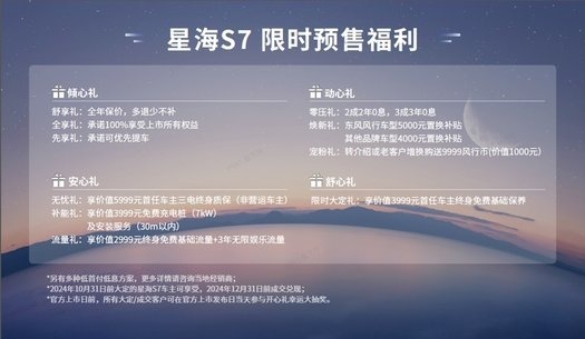 风阻系数低到没朋友！星海S7全球预售12.98万起