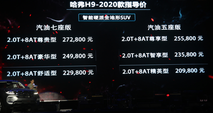 售20.98万元起，2020款哈弗H9上市 性能全面提升