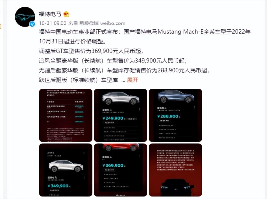 特斯拉降价后 福特电马官宣降价 下一个会是谁？