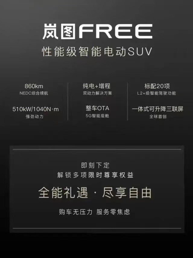 31.36万!岚图free哪来的信心?换购权益自曝短处