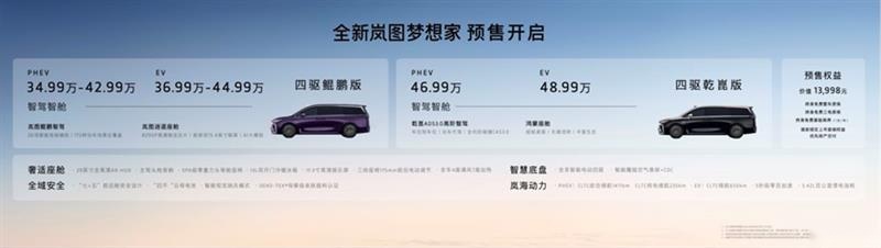 全球首款“华为系MPV”全新岚图梦想家正式发布 预售价34.99万元起